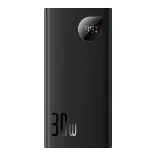 Baseus Adaman2 power bank with digital display 10000mAh 30W 2 x USB | 1x USB Type C Power Delivery Quick Charge SCP black (PPAD040001)