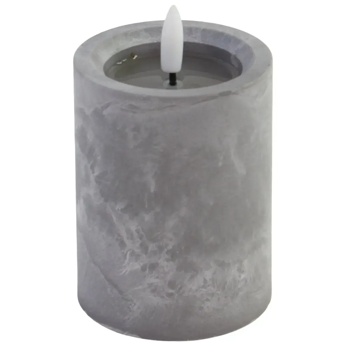 Svece LED 7.5x12cm, akmens efektu