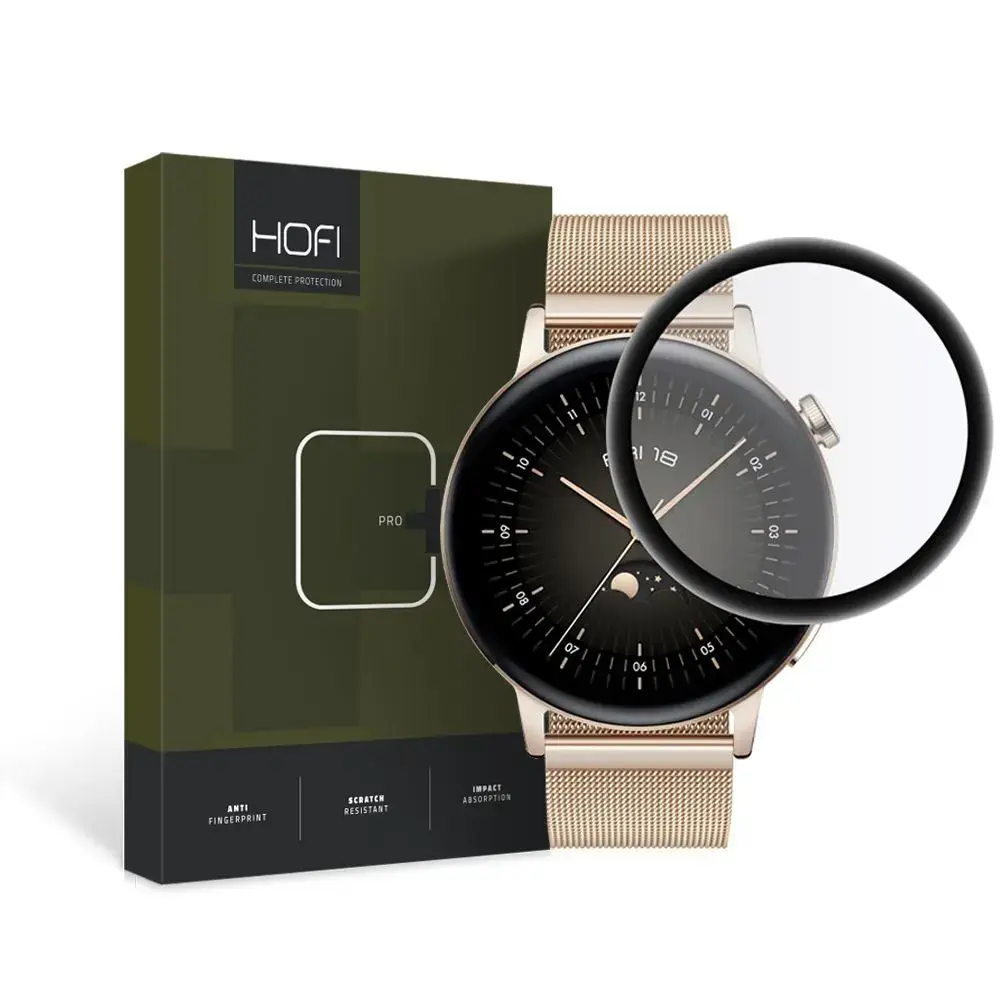 HOFI ГИБРИДНОЕ СТЕКЛО HYBRID PRO+ HUAWEI WATCH GT 3 (42 ММ) ЧЕРНЫЙ