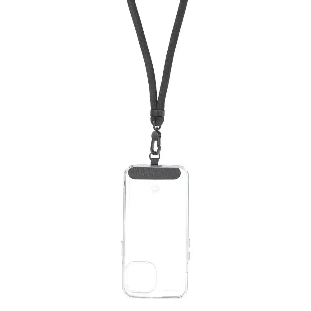 SWING (8mm) Phone lanyard, Phone pendant with adjustable length / cord length 165cm (max 82.5cm in the loop) / on the shoulder or neck - grey