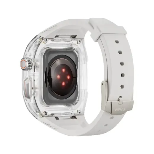 WIWU Rambo nutikella rihm Apple Watch (42/44/45 mm) jaoks | silikoonist | valge
