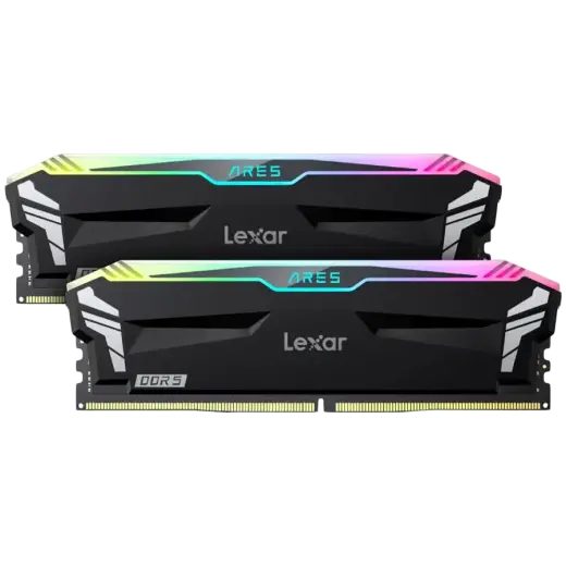 Lexar Ares 32GB DDR5 6400MHz (2x16GB KIT) CL32 DIMM, 1.4V, heatsink, RGB, Black