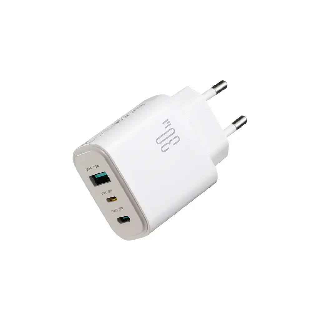 Joyroom JR-TG6 tīkla lādētājs | 30W | GaN | USB-C, Lightning | balts