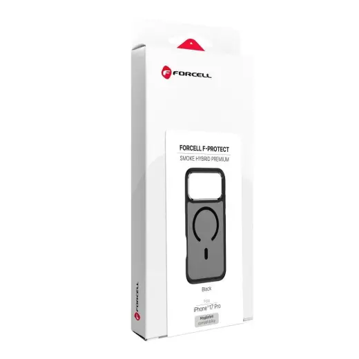 Forcell F-Protect Smoke Hybrid Premium telefoni ümbris MagSafe toega iPhone 17 Pro | iPhone 18 Pro must