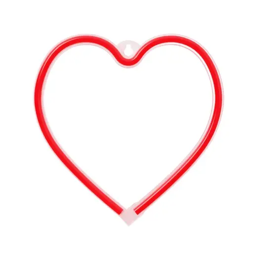 Neon LED Light HEART red Bat + USB FLNE07 Forever Light
