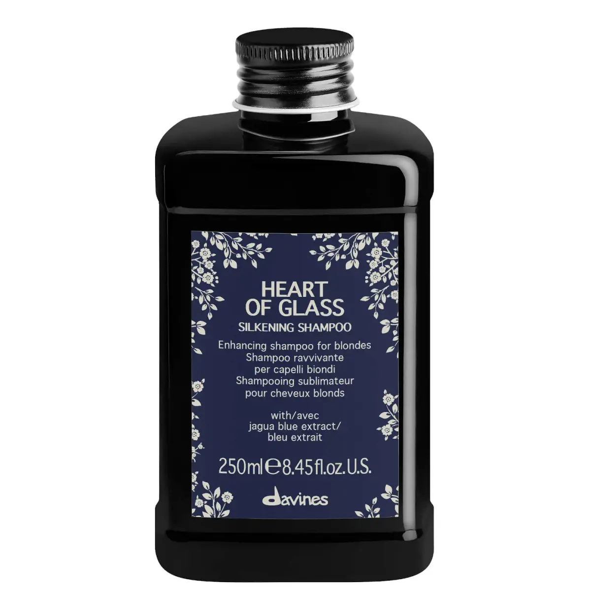 Davines - Silkening Shampoo - 250ml - Radiance-boosting Shampoo for Blonde Hair - Reduces Brassiness - Cleanses Nourishes and Moisturises Hair