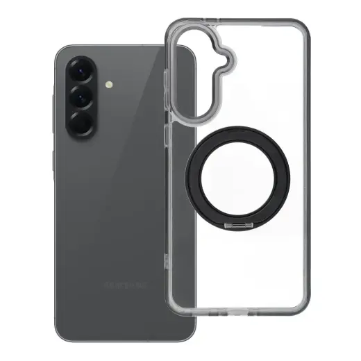 Frame Circle Stand telefono dėklas su stovu ir MagSafe palaikymu Samsung Galaxy A56 (A566) juodas