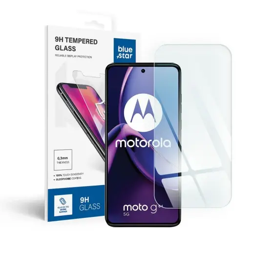 Tempered glass to Motorola G84 Blue Star
