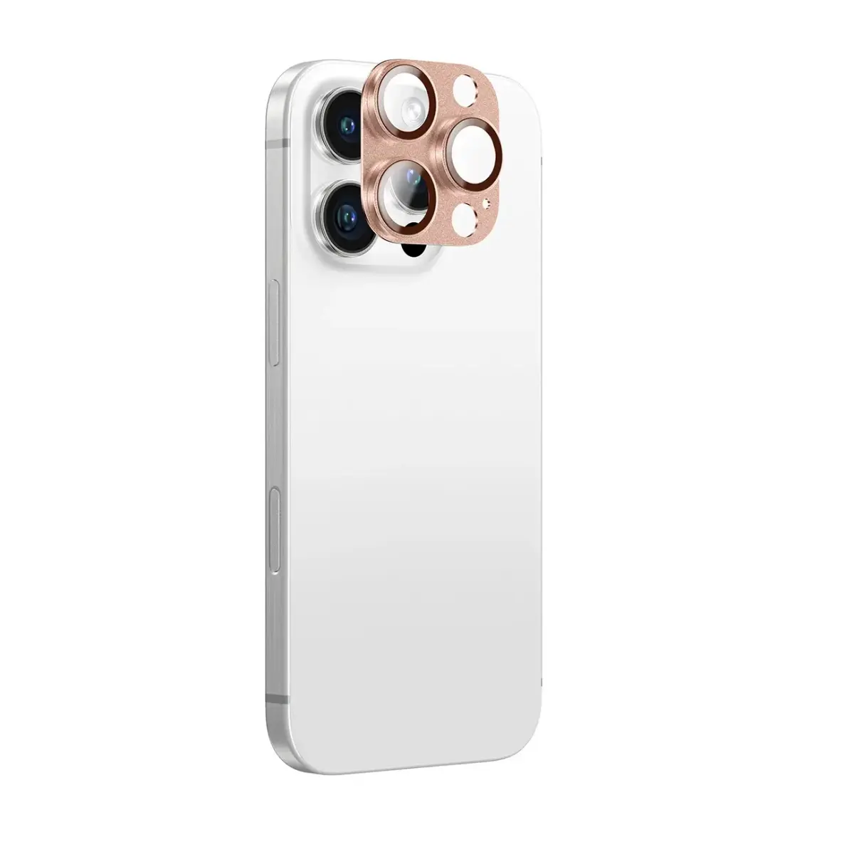 AmazingThing Aviation-Grade Alloy Tempered Glass Lens for iPhone 16 Pro | 16 Pro Max Camera Lens - Rose Gold