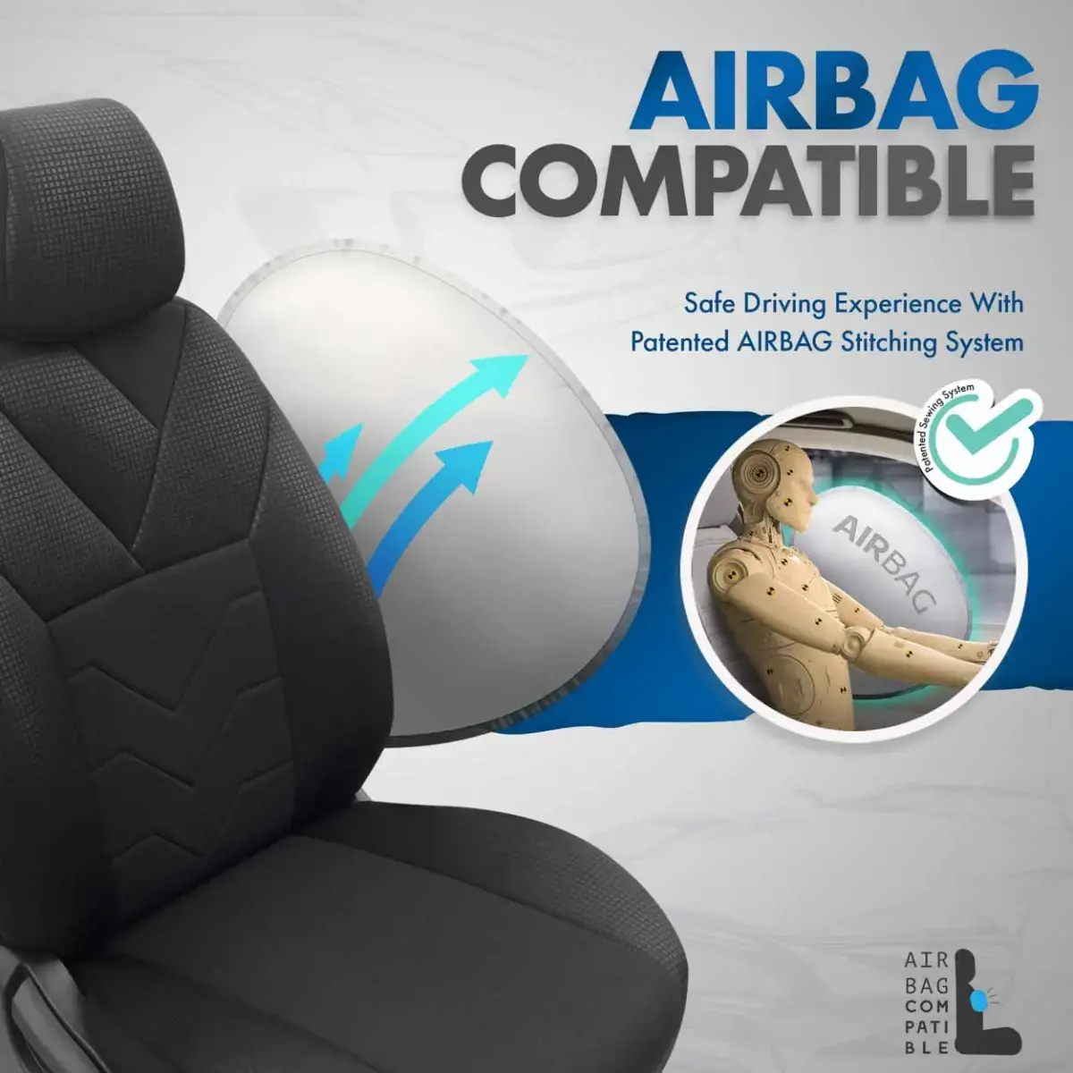 Car seat covers set OTOM TEMPO 1501 BLACK NZ