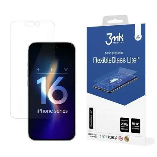 3MK FlexibleGlass Lite iPhone 16 Plus 6.7" Hybrid Glass Lite