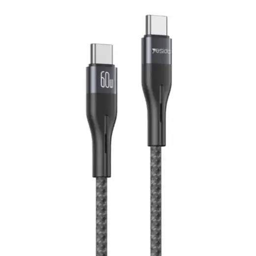 YESIDO CABLE CA156 PD 60W TYPE-C/TYPE-C 1M 3A BLACK
