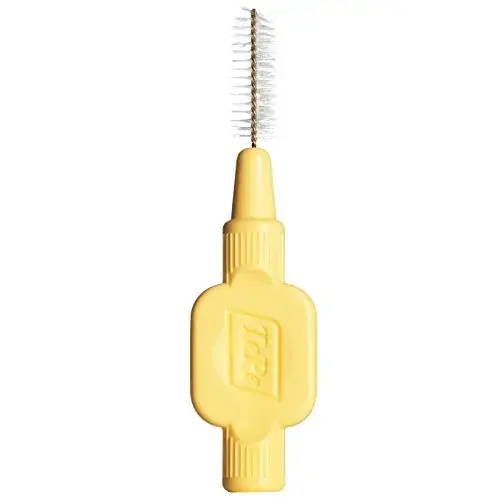 TePe Interdental Brush Extra Soft  Supersoft Dental Brush for Teeth Cleaning  Pack of 8  0.7 Mm  Medium Gaps  Yellow  Size 4