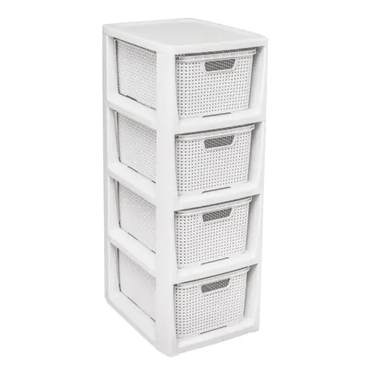 WC shelf, four-tier, white