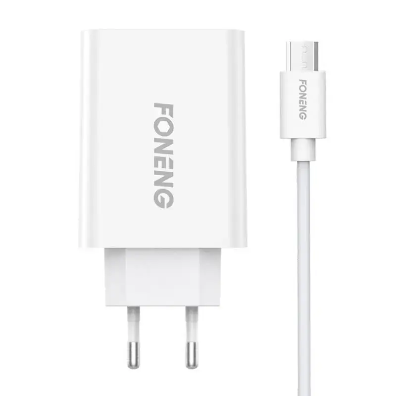 Foneng EU43 charger | 10.5W |  USB-A | with USB-A to Micro USB cable included | white