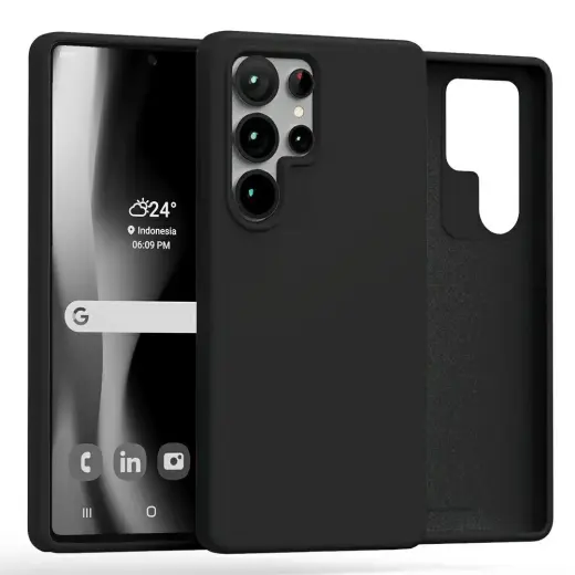 Mercury Silicone чехол для телефона для Samsung Galaxy S25 Ultra черный