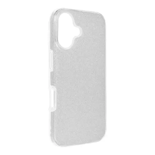 SHINING telefono dėklas iPhone 16 sidabrinis