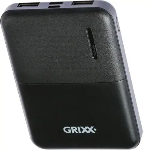 Grixx väline akupank (powerbank) | 5 000 mAh | USB-A, USB-C, Micro USB