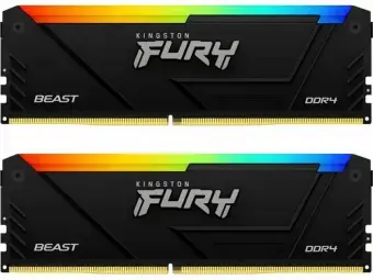 Kingston RAM FURY Beast RGB - 32 GB (2 x 16 GB Kit) - DDR4 3200 DIMM CL16