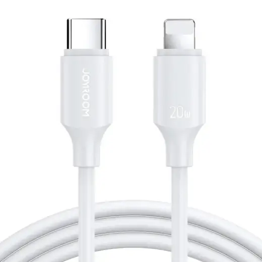 Joyroom S-CL020A9 andmeedastus- ja laadimiskaabel | USB-C kuni Lightning | 20W | 1m | valge