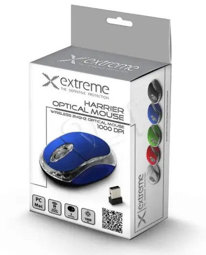 Extreme XM105B Wireless Optical Mouse 3D 2.4 GHz 1000 DPI 3D - BLUE