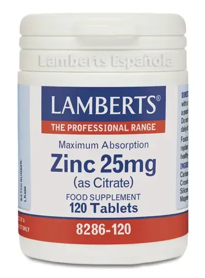Lamberts Citrato De Zinc 25 Mg 120 Caps