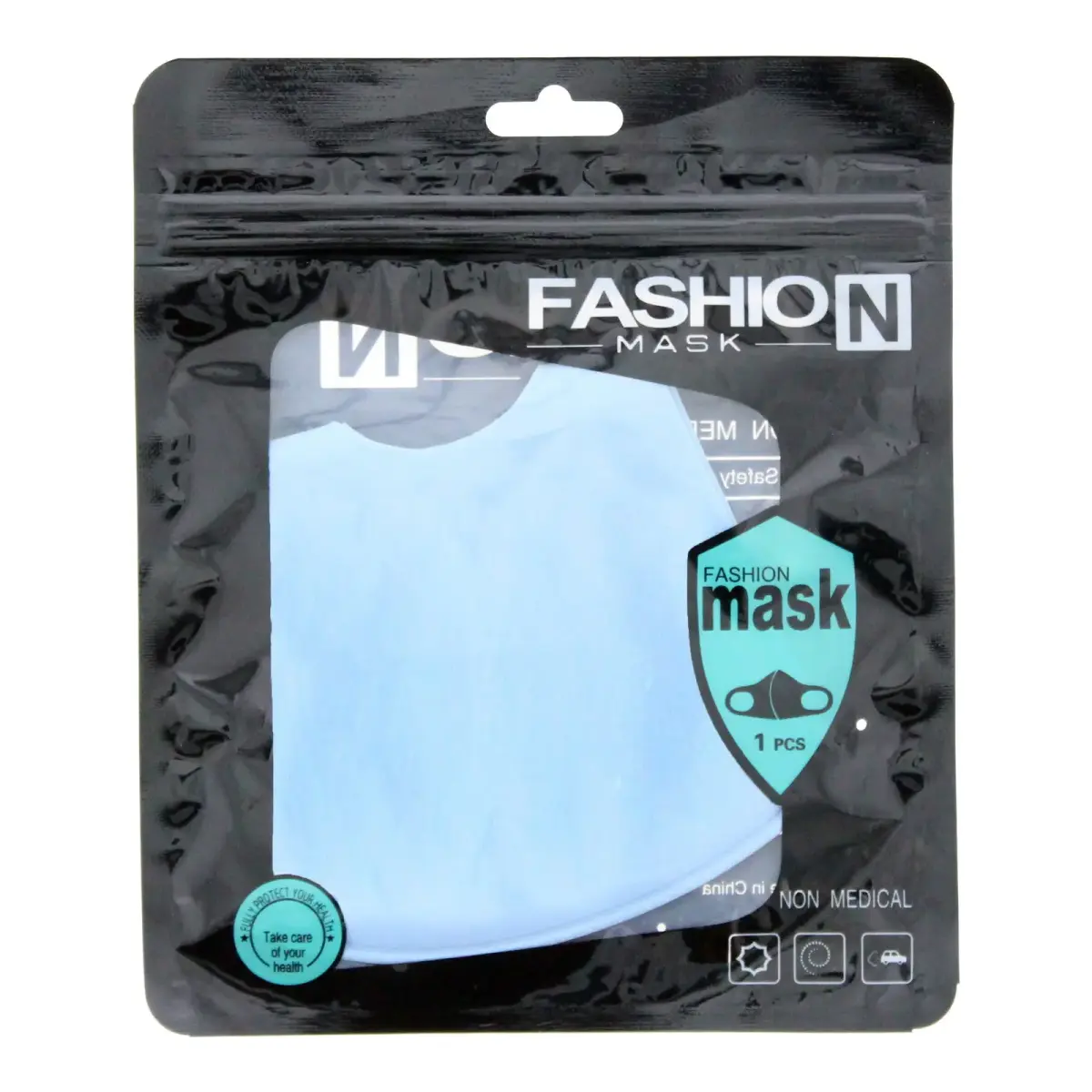 Fashion , , Textile Mask, Blue, Reusable, Unisex