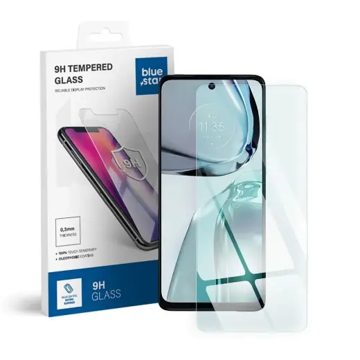 Tempered glass to Motorola G62 Blue Star