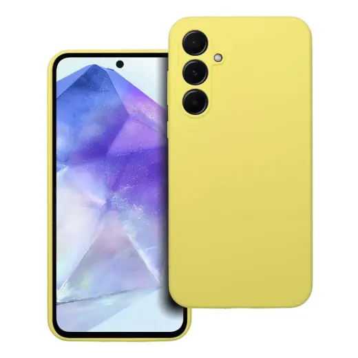 Silicone 2mm phone case for Samsung Galaxy A55 5G (A556) yellow