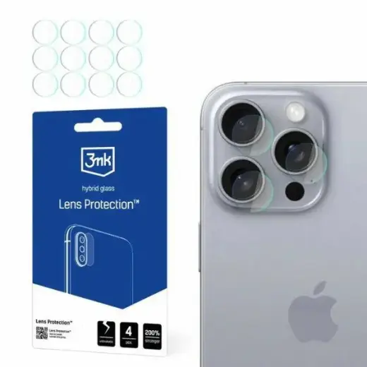 3MK Lens Protect iPhone 16 Pro 6.3" Camera Lens Protection 4szt