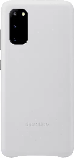 Кожаный чехол Samsung EF-VG980LSEGEU для Samsung G980 Galaxy S20 серебристый