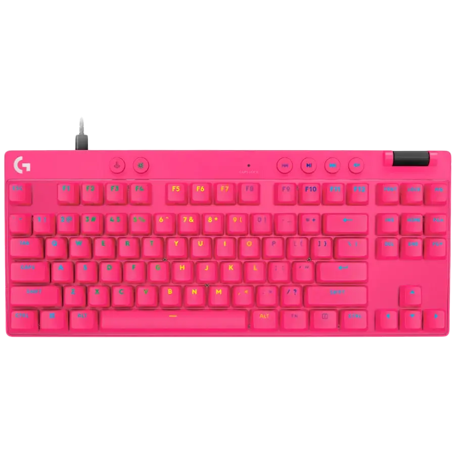 LOGITECH G PRO X TKL RAPID Gaming Keyboard - MAGENTA - US INT'L - USB - EMEA28i-935 - LINEAR