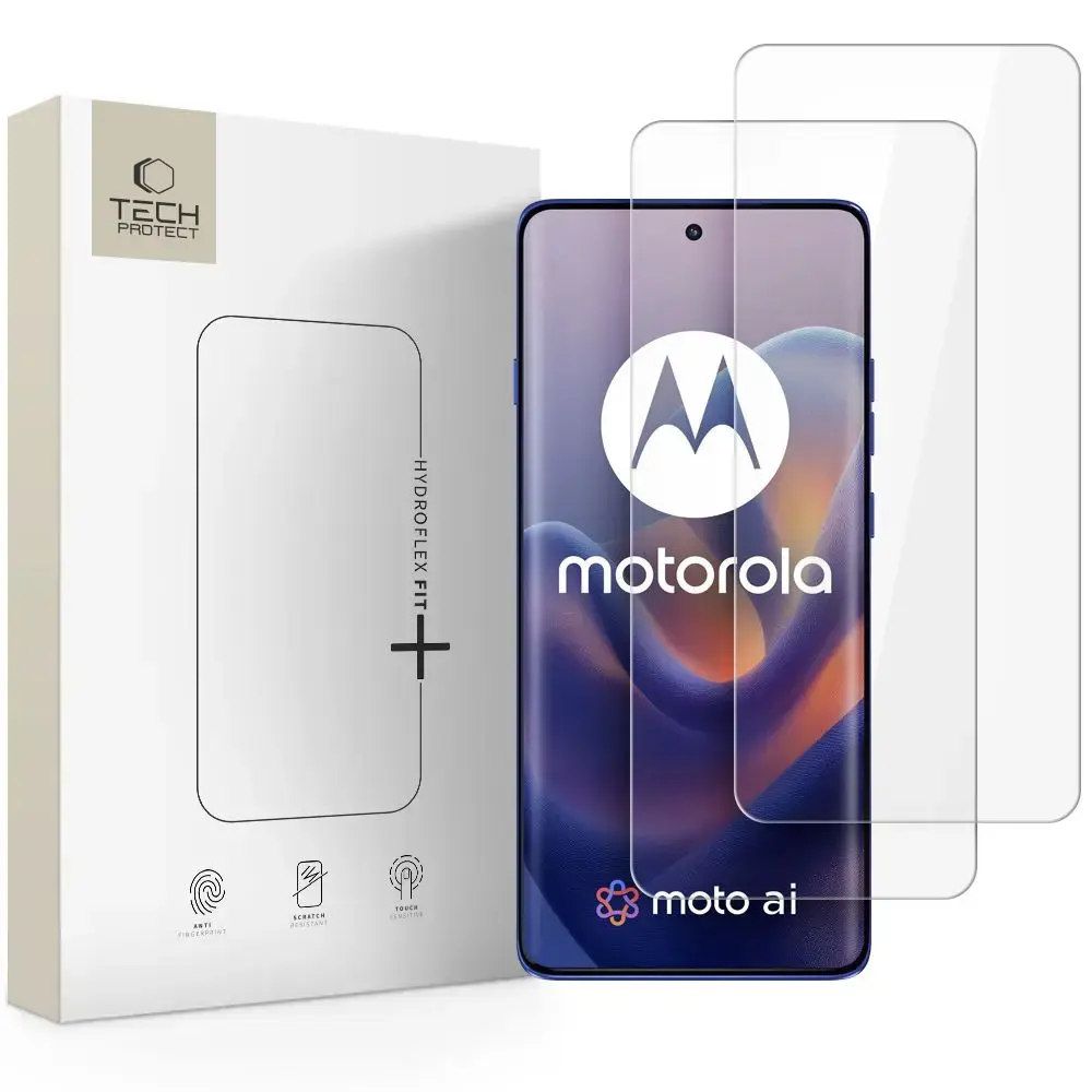 FOLIA HYDROŻELOWA TECH-PROTECT HYDROFLEX FIT+ 2-PACK MOTOROLA EDGE 60 / 60 PRO / 60 FUSION CLEAR