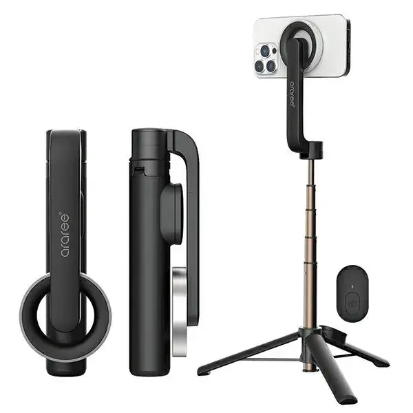 Araree Selfie Stick Bluetooth Magfie Pod black MagSafe Tripod AR60-01727A