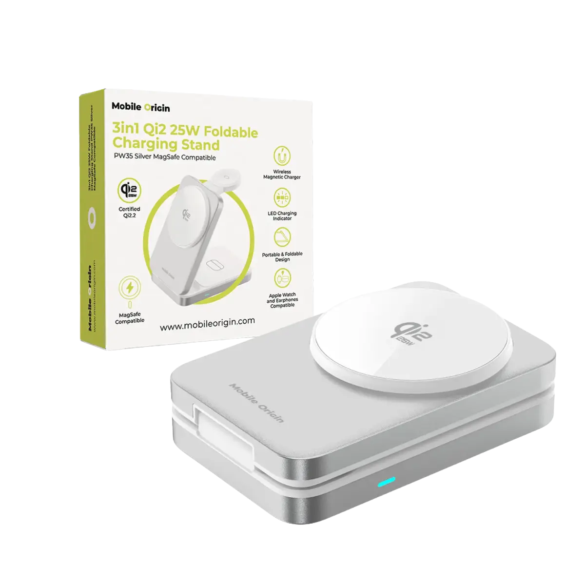 Mobile Origin 3in1 Qi2 25W Foldable