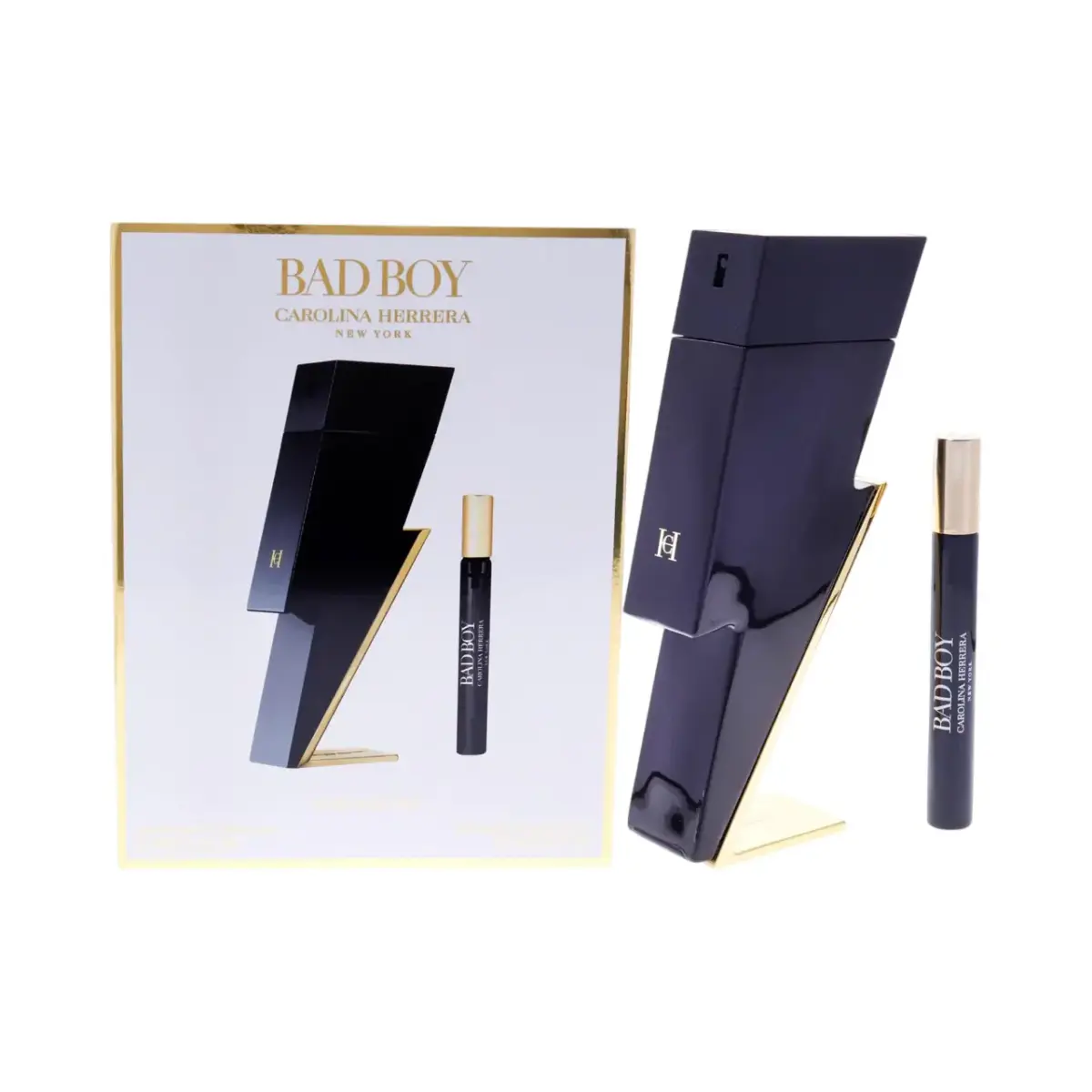 Set Carolina Herrera: Bad Boy, Eau De Toilette, For Men, 10 ml + Bad Boy, Eau De Toilette, For Men, 100 ml
