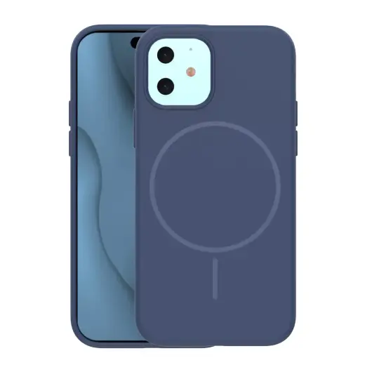 Silicone Thin phone case with MagSafe support for iPhone 12 | iPhone 12 Pro blue