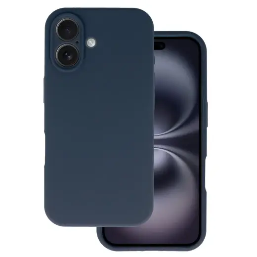 Silicone Lite maciņš telefonam iPhone 16 tumši zils