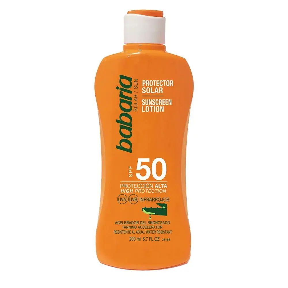 Babaria, Aloe, Hydrating & Protecting, Sunscreen Lotion, SPF 50, 200 ml