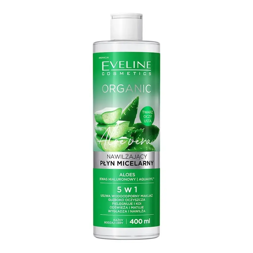 Eveline Cosmetics Organic Nawilżający Płyn Micelarny Do Demakijażu Z Aloesem Gesichtsreinigung 400.0 Ml