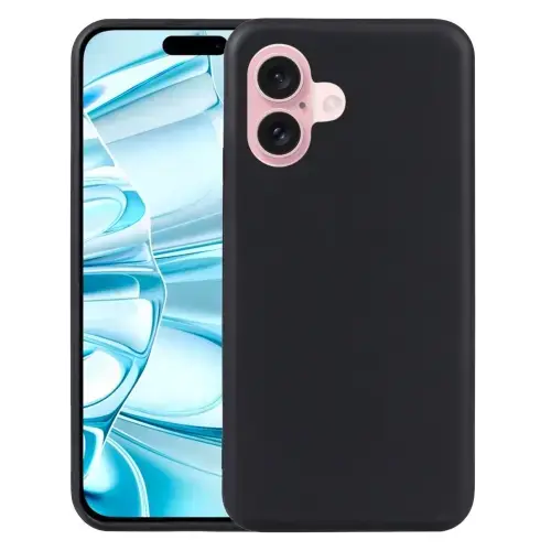 Fusion Silicon silikona aizsargapvalks Apple iPhone 16 melns