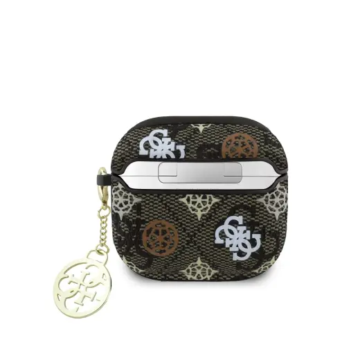Guess PU 4G Peony Charm Case for AirPods 4 Brown