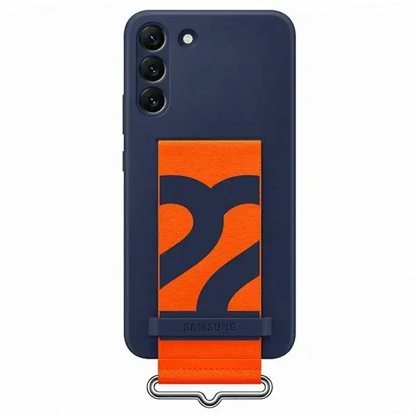 EF-GS906TNE Samsung Silicone Cover with Strap for Galaxy S22+ Navy