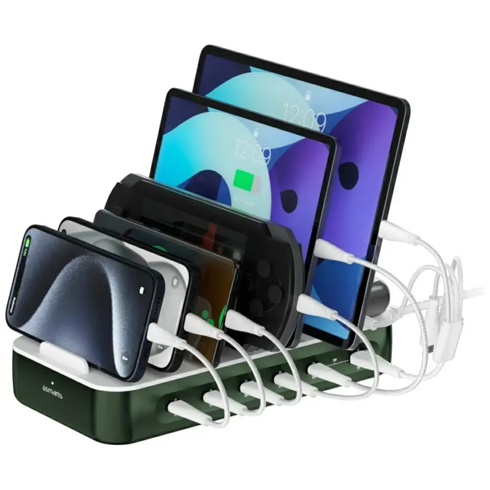 Charging station 4smarts Team 100W with cable set green