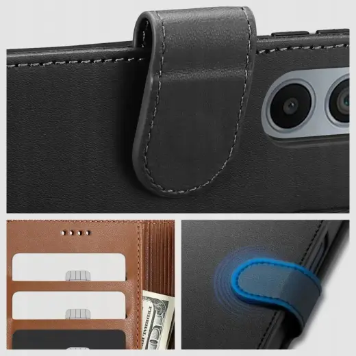 Tech-Protect Wallet case for Motorola Edge 50 Fusion 5G - black Фото num