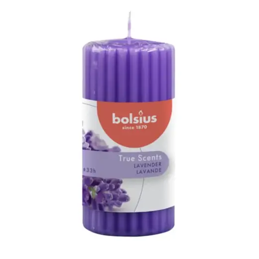 Candle scented cylinder True Scents Ø120x58mm lavender