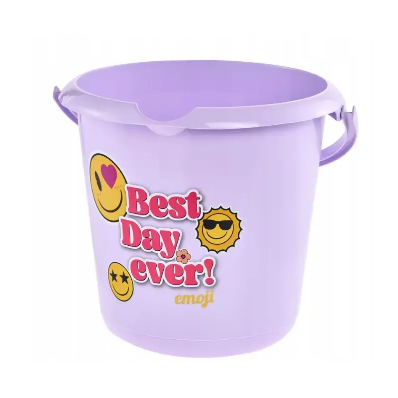 Spainis deko 10L Ilvie "Emoji Best Day" Ø30x28cm violets