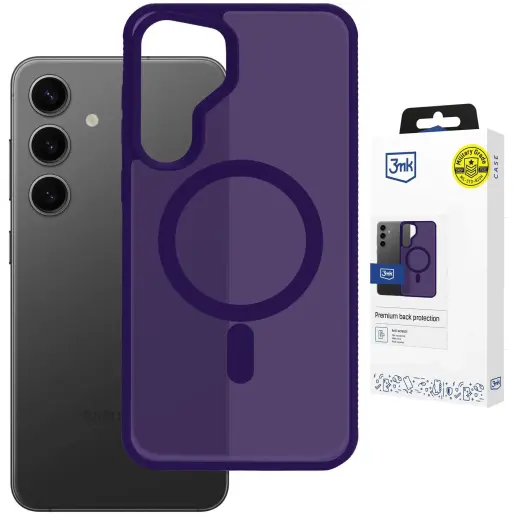 3mk Smoke MagCase чехол с поддержкой MagSafe для телефона Samsung Galaxy S25 (S931) фиолетовый