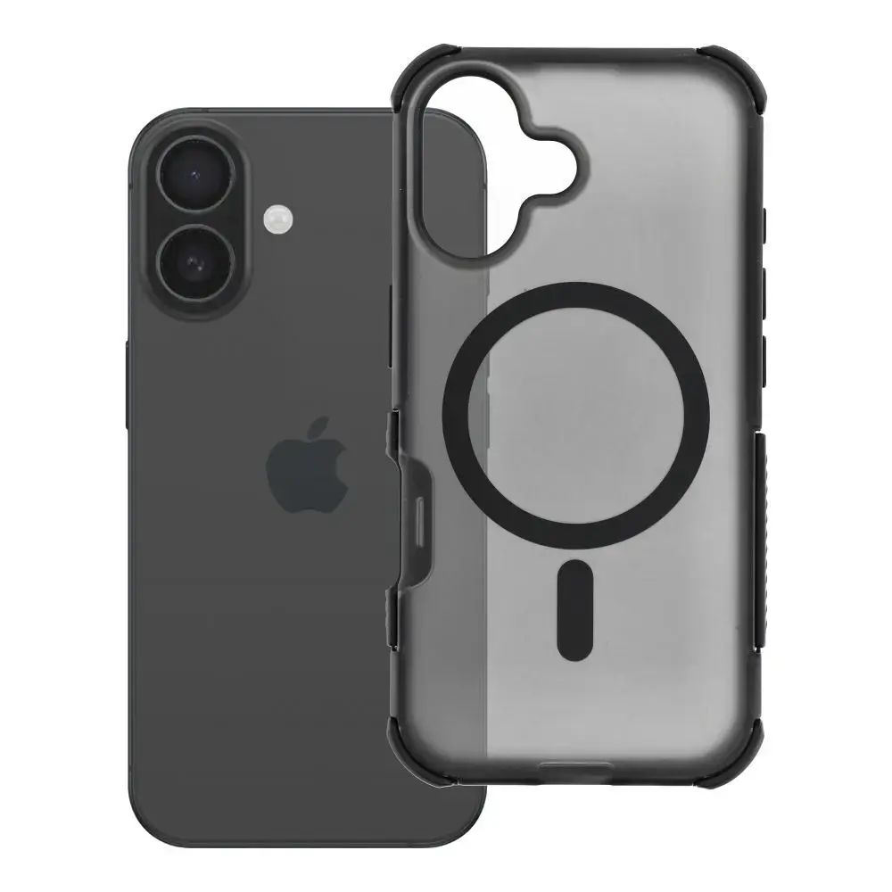Case for iPhone 16 Forcell F-Protect BumperX Premium compatible with MagSafe black