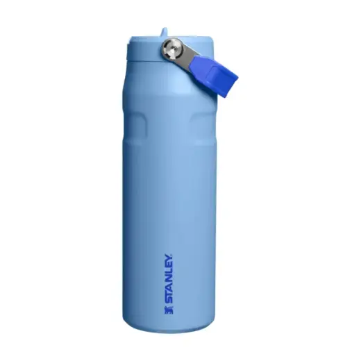 Termopudele ar salmiņu The IceFlow Bottle Flip Straw 2.0 0,71L gaiši zila